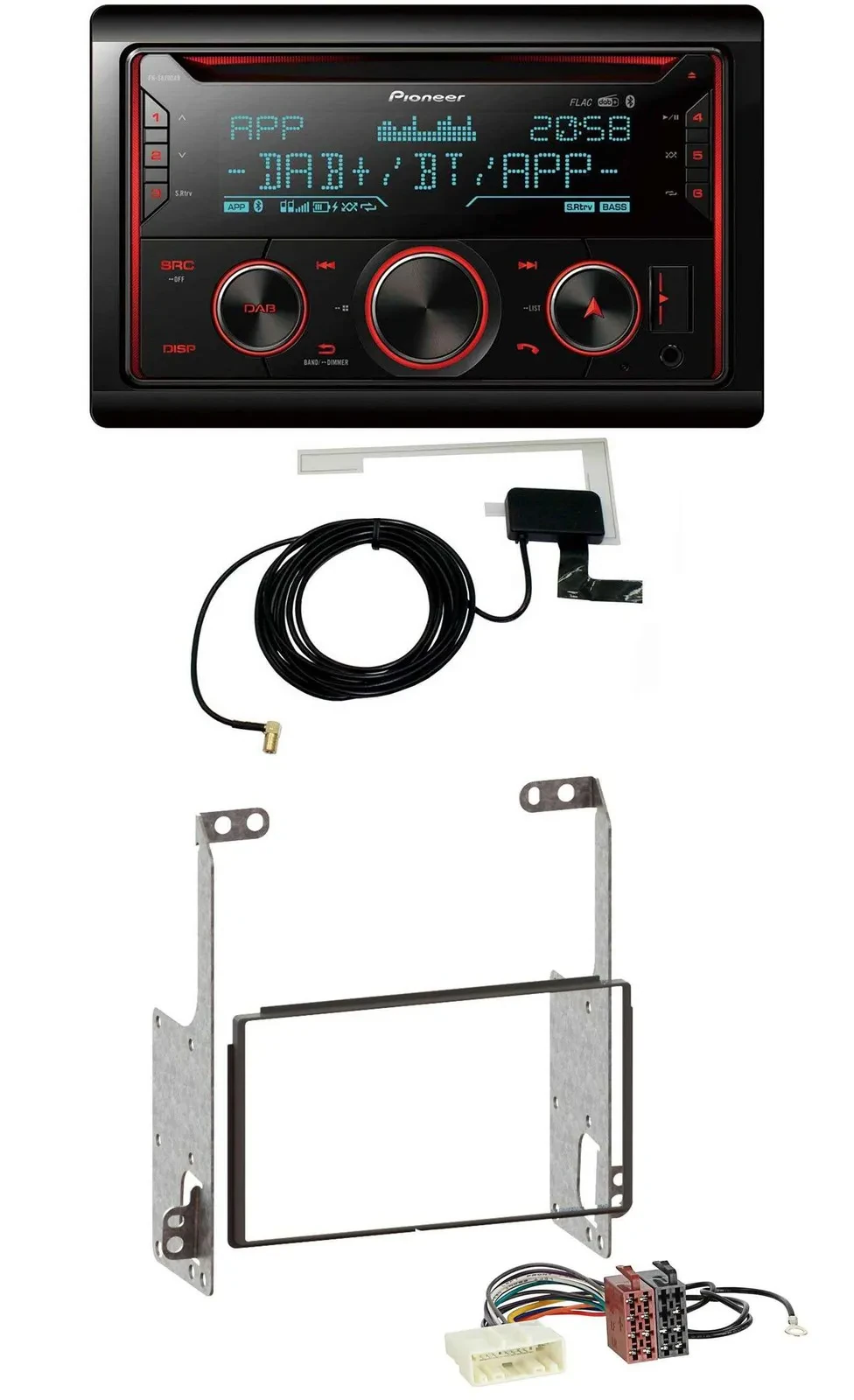 Pioneer 2DIN MP3 DAB USB CD Bluetooth Autoradio für Nissan X-Trail 2007-2014