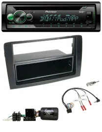 Автомагнитола Pioneer CD, USB, MP3, DAB для Fiat Idea 2006–2012, черная