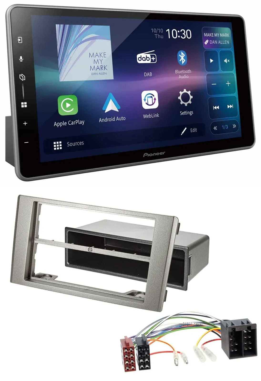 Pioneer Bluetooth USB DAB MP3 Autoradio für Iveco Daily (2006-2014) silber