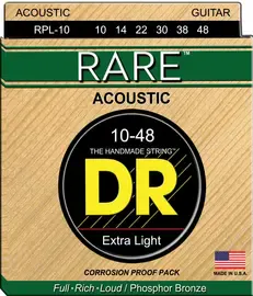 Струны для акустической гитары  DR RPL-10 Rare 10-48