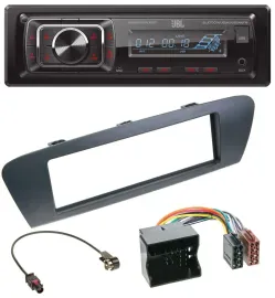Автомагнитола для Renault Scenic (с 2012) JBL SD/AUX/MP3/USB/Bluetooth, серый