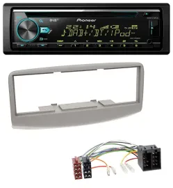 Pioneer DAB MP3 CD USB Bluetooth Autoradio für Fiat Multipla 186 1999-2010 grau