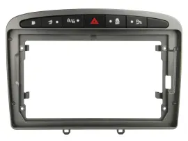 Einbaurahmen für 9 Zoll Autoradio für Peugeot 308 09/2007-07/2015 grau