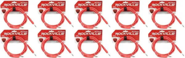 Коммутационный кабель Rockville RCTR110R Red 3 м (10 штук)