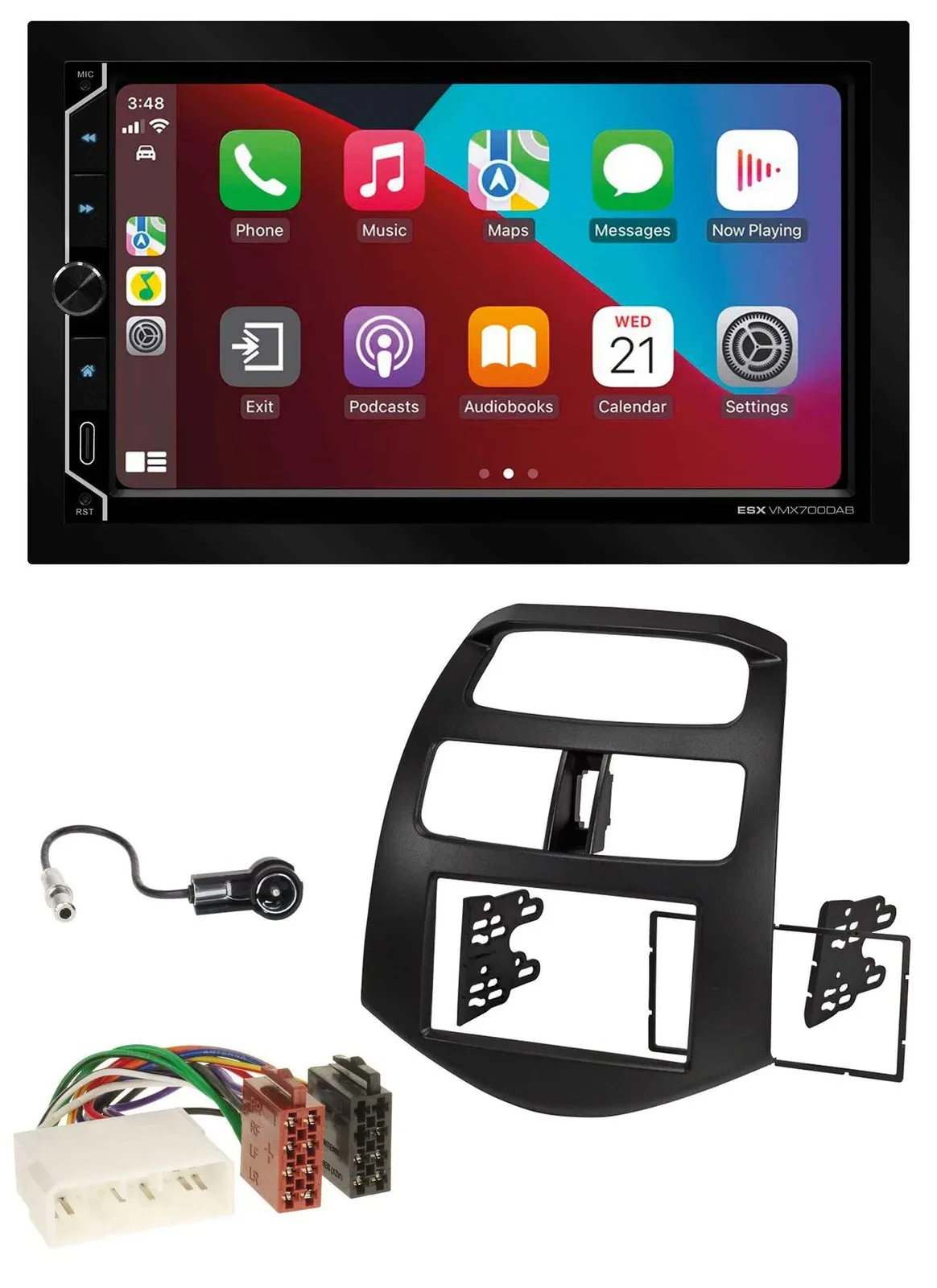 ESX 2DIN DAB USB MP3 Bluetooth Autoradio für Chevrolet Spark KLM 2012-2013