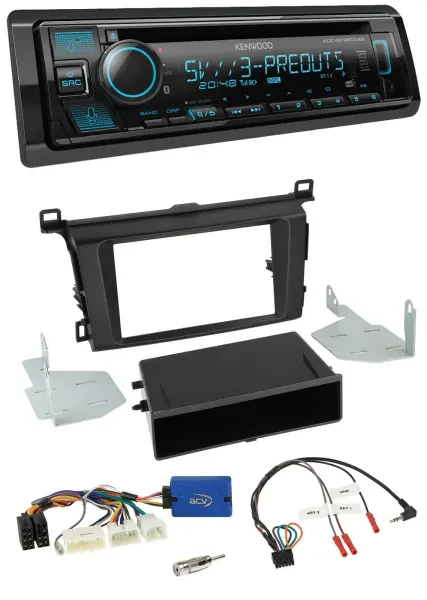 Kenwood Bluetooth USB CD Lenkrad DAB Autoradio für Toyota RAV-4 ab 2013