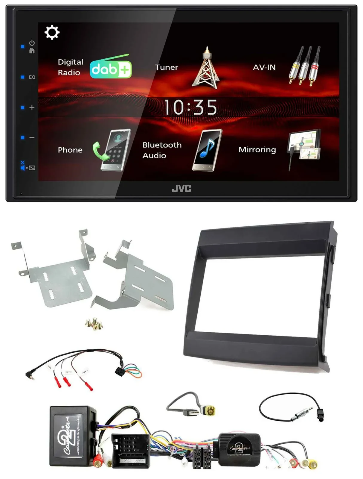 JVC USB Bluetooth Lenkrad DAB 2DIN Autoradio für Porsche Cayenne MOST-Soundsyste