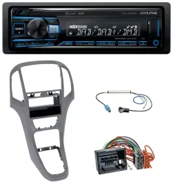 Alpine USB Bluetooth DAB MP3 Autoradio für Opel Astra J ab 2009 Titan grau