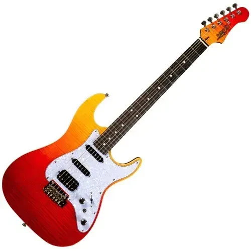 Б/У Электрогитара JET Guitars JS600 HSS, 25.5", 2-point tremolo, прозрачный красный