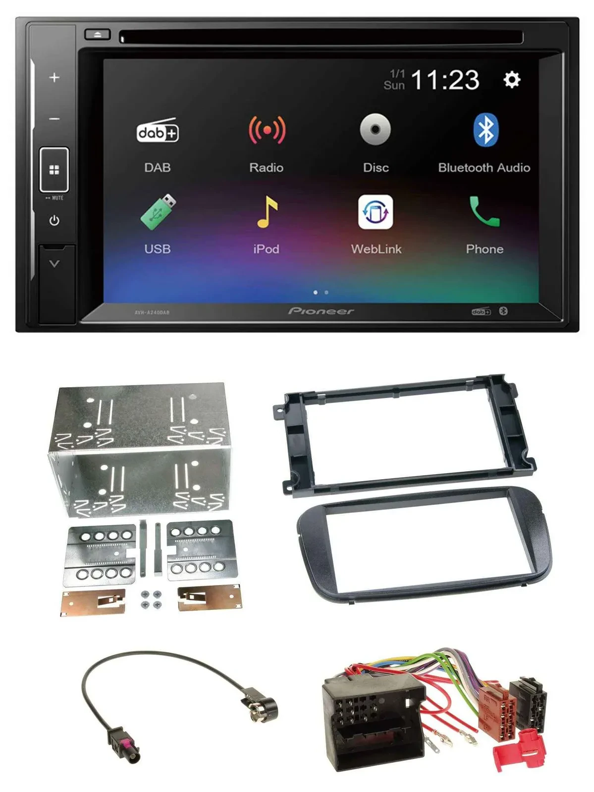 Автомагнитола Pioneer 2DIN DAB/DVD/Bluetooth/USB/MP3 для Ford S-Max/Mondeo (с 2007)