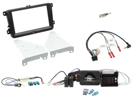 Автомагнитола Caraudio24 2-DIN (набор) для VW с адаптером кнопок на руле, поддержка Diversity