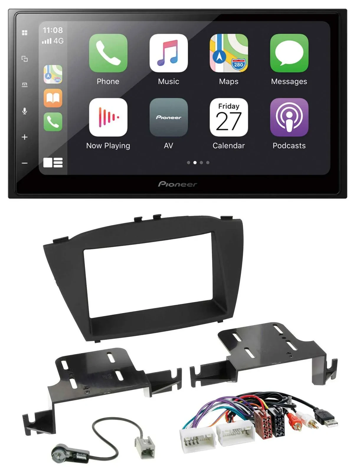 Pioneer MP3 Bluetooth DAB 2DIN USB Autoradio für Hyundai ix35 ab 13 AUX USB