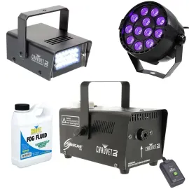 Halloween Party Pack Smoke Haze Fog Machine Remote LED Effect Strobe & UV Light