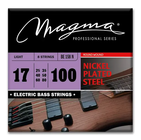 Струны для 8-струнной бас-гитары 17-100 Magma Strings BE158N