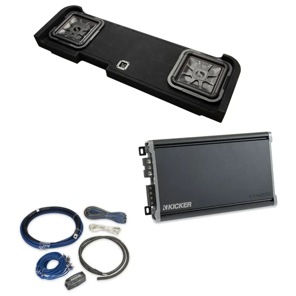 Комплект автосабвуфера для Chevrolet Silverado/Sierra Kicker 51KGMDL7T122 + CXA1200.1T 12" (набор)