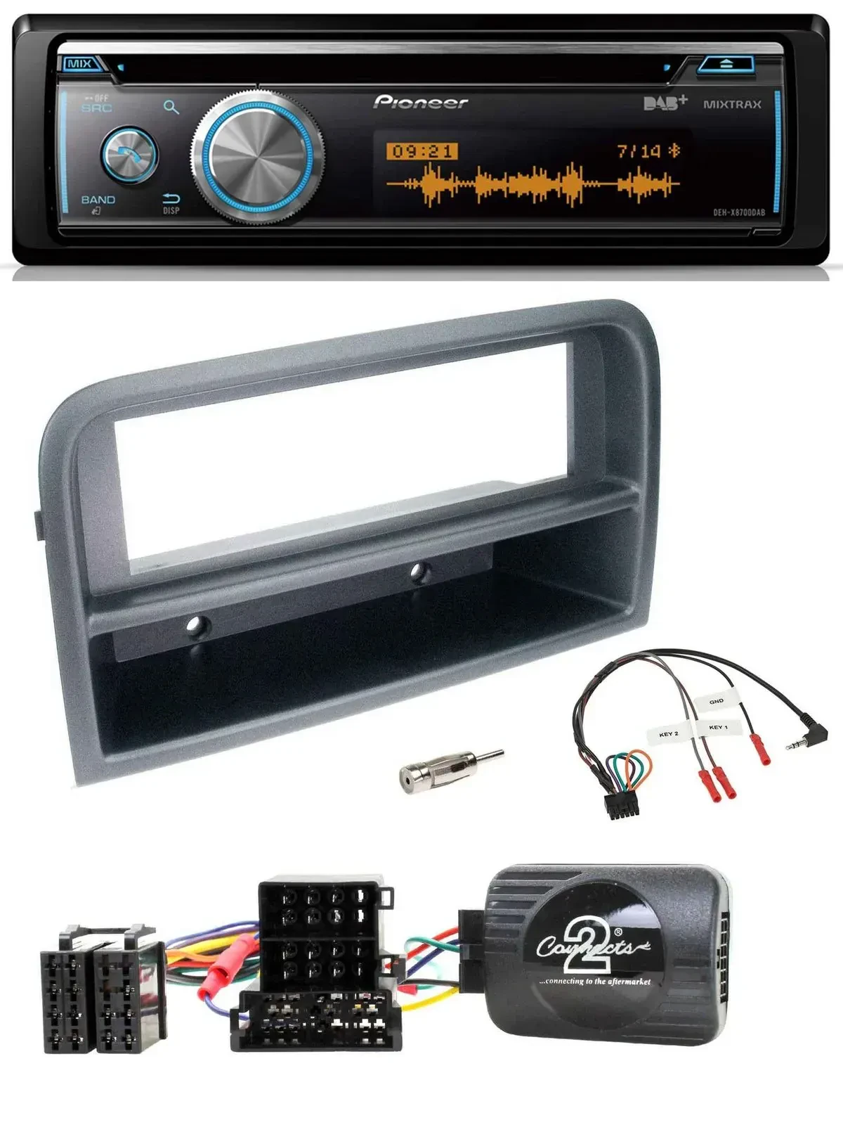 Pioneer Lenkrad DAB USB CD Bluetooth Autoradio für Fiat Croma 2005-2010