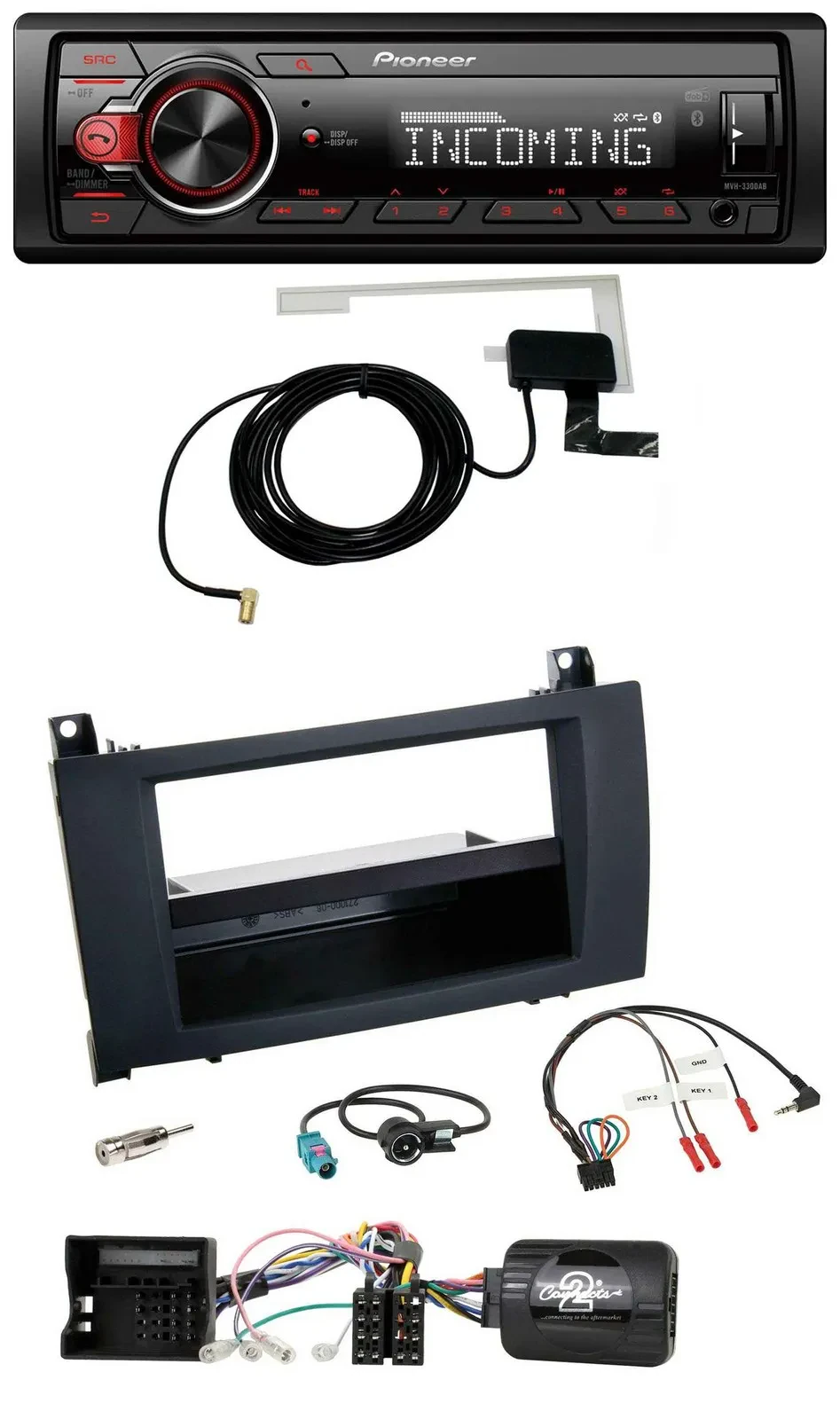 Автомагнитола Pioneer USB, DAB, Bluetooth для Mercedes SLK R171 (2004–2011)