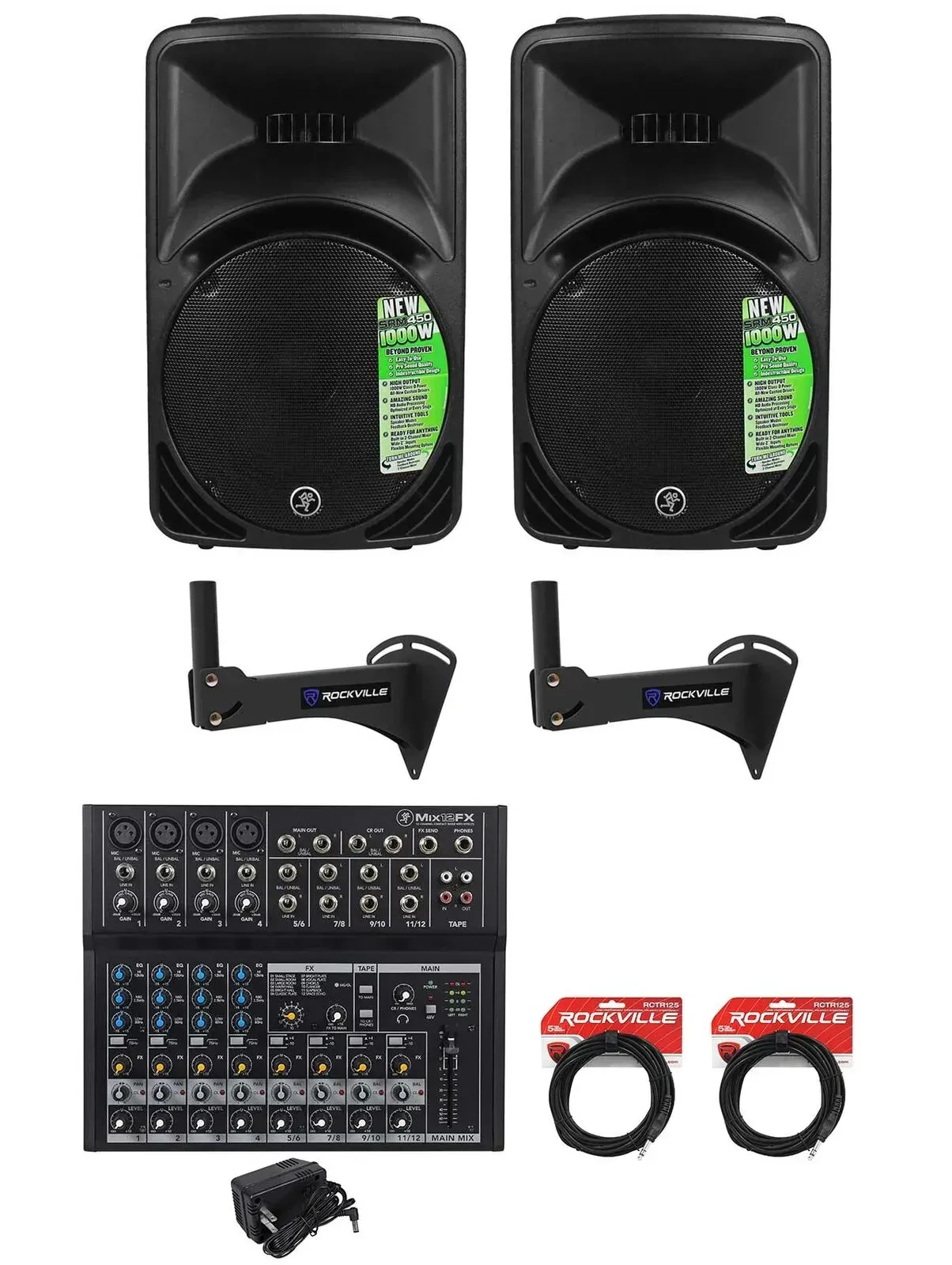 Активная акустическая система Mackie SRM450V3 Black с аксессуарами (пара)