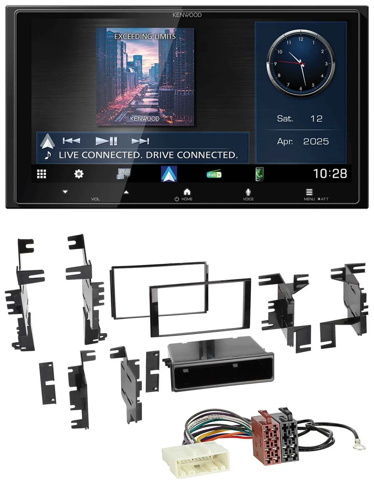 Kenwood Bluetooth 2DIN USB DAB MP3 Autoradio für Nissan Versa ab 07 Xterra ab 13
