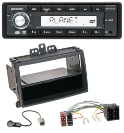 Continental MP3 AUX USB DAB 1DIN Autoradio für Hyundai i20 08-11 Rubber-Touch Ab