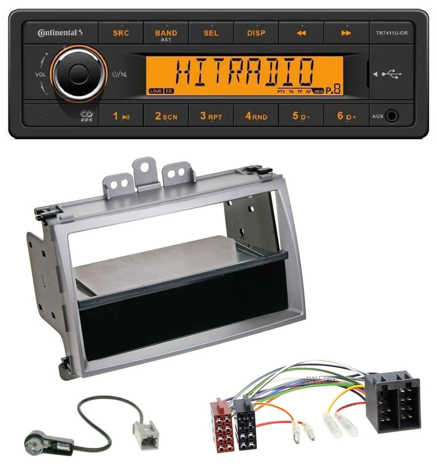 Автомагнитола для Hyundai i20 (2008–2011) Continental 1-DIN USB AUX MP3 с карманом