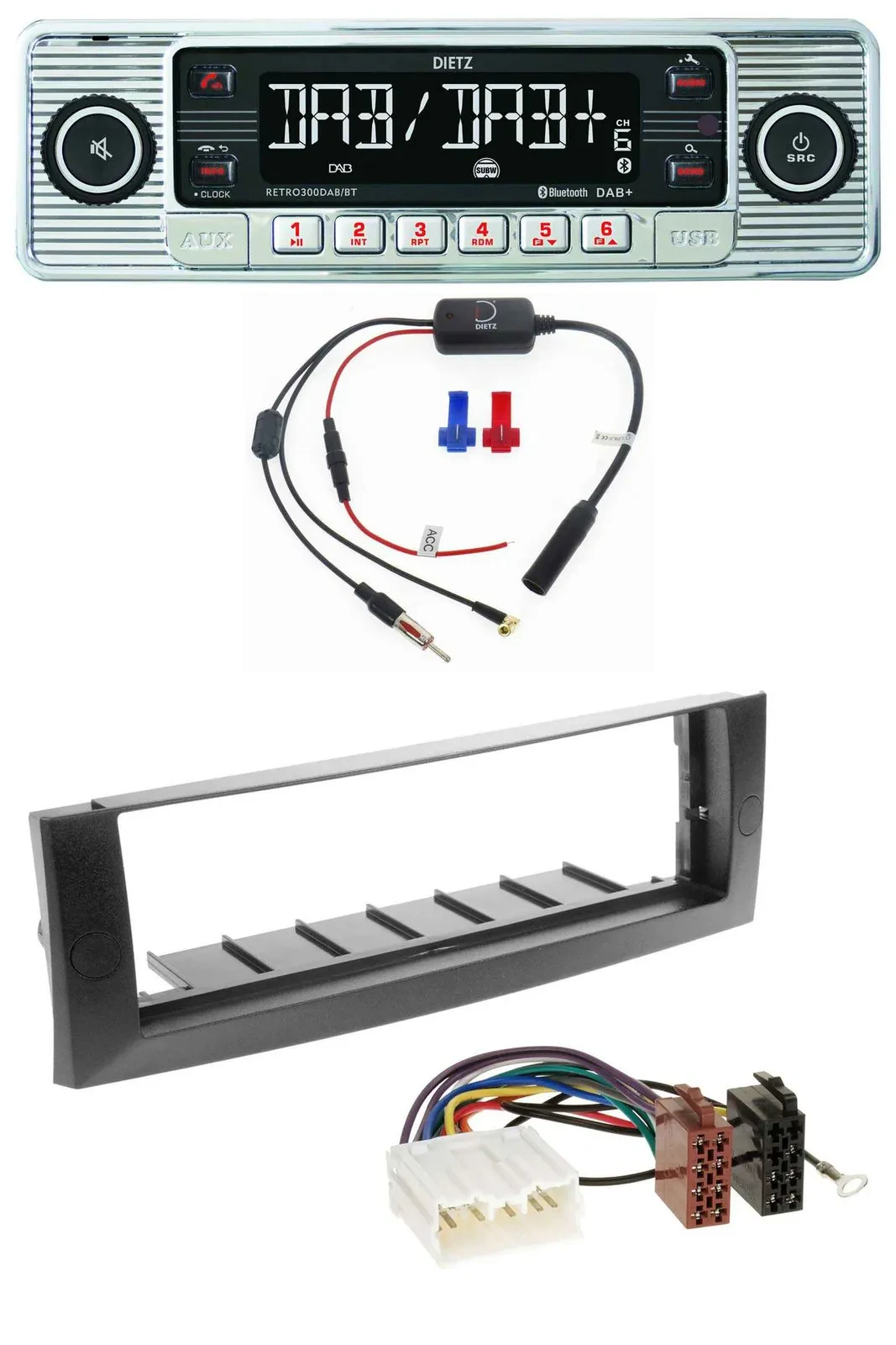 Dietz DAB USB MP3 Bluetooth Autoradio für Mitsubishi Colt (2004-2008)