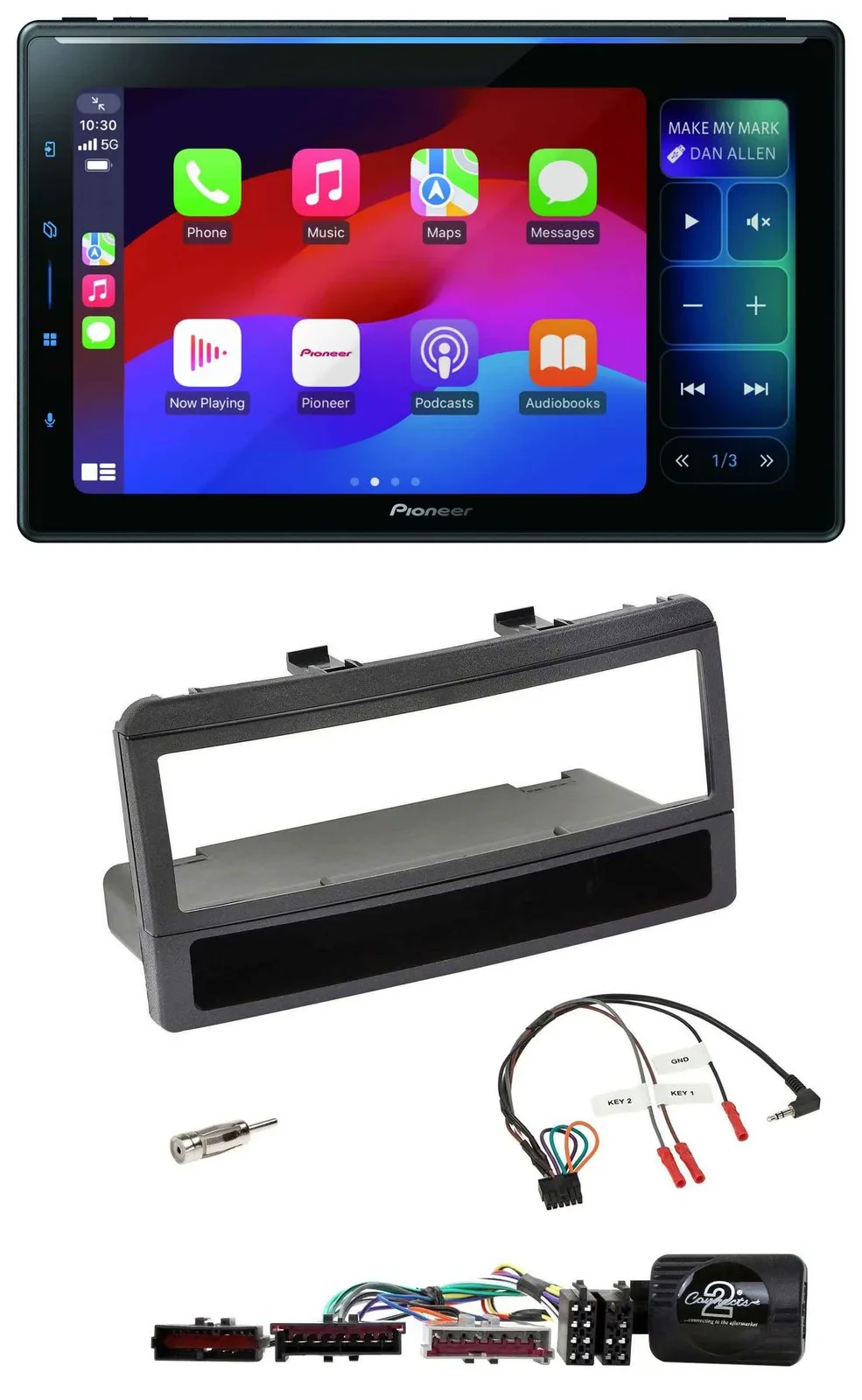 Pioneer Bluetooth DAB Lenkrad USB Autoradio für Ford Focus Escort Fiesta schwarz