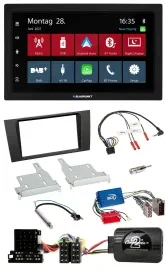 Blaupunkt Lenkrad Bluetooth DAB 2DIN USB Autoradio für Audi A4 99-01 Aktivsystem
