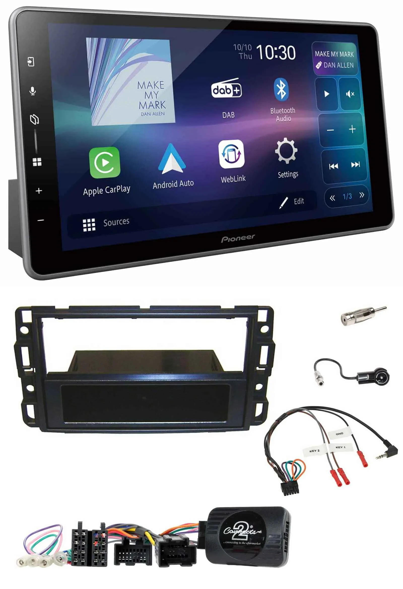 Pioneer Bluetooth USB DAB Lenkrad Autoradio für Cadillac BLS YSCF 2006-2010