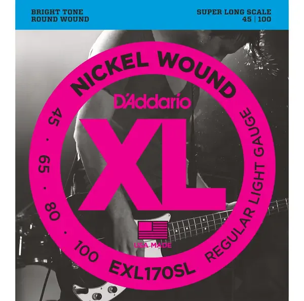 Струны для бас-гитары D'ADDARIO EXL170SL 45-100