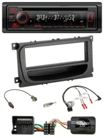 Kenwood Lenkrad CD USB Bluetooth DAB Autoradio für Ford C-Max Galaxy Focus ab 07