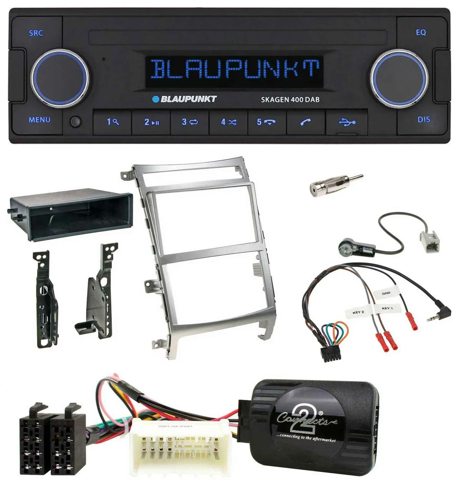 Blaupunkt DAB USB Bluetooth Lenkrad Autoradio für Hyundai IX55 2009-2012 silber