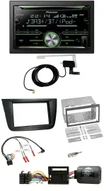 Pioneer CD USB Lenkrad Bluetooth 2DIN DAB Autoradio für Seat Altea Toledo schwar