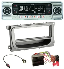 Dietz Bluetooth MP3 DAB USB Autoradio für Ford Focus Galaxy C-Max ab 2007 silber
