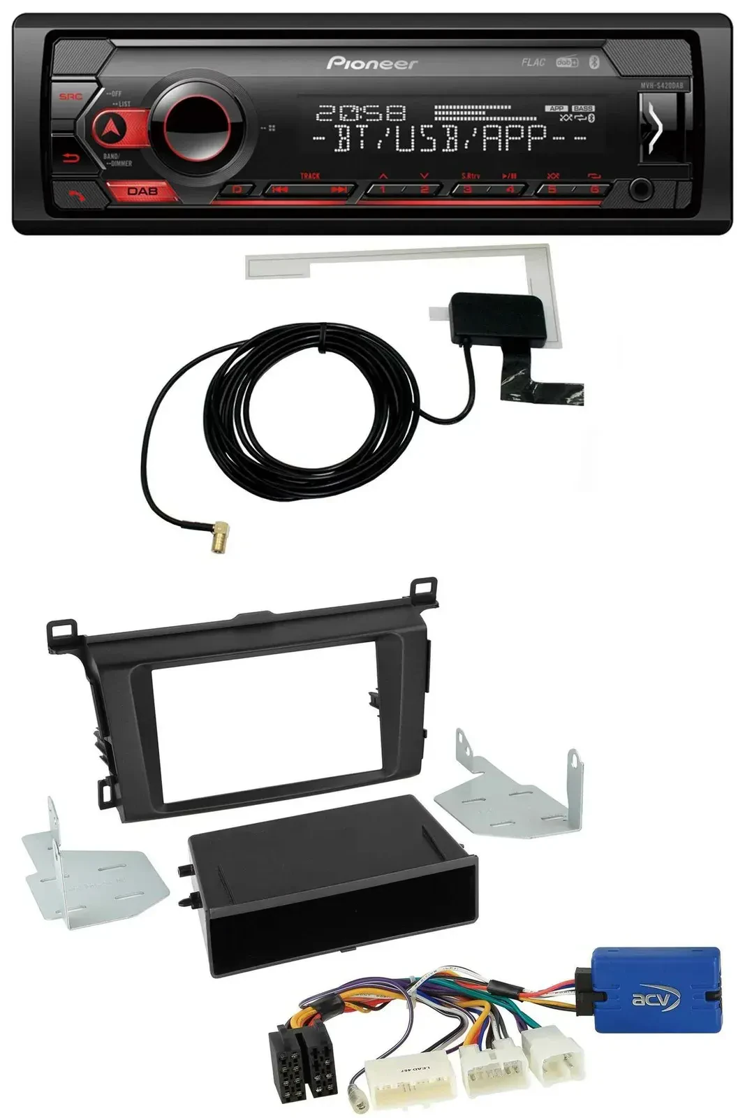 Автомагнитола Pioneer DAB, USB, MP3, Bluetooth для Toyota RAV-4 (с 2013)