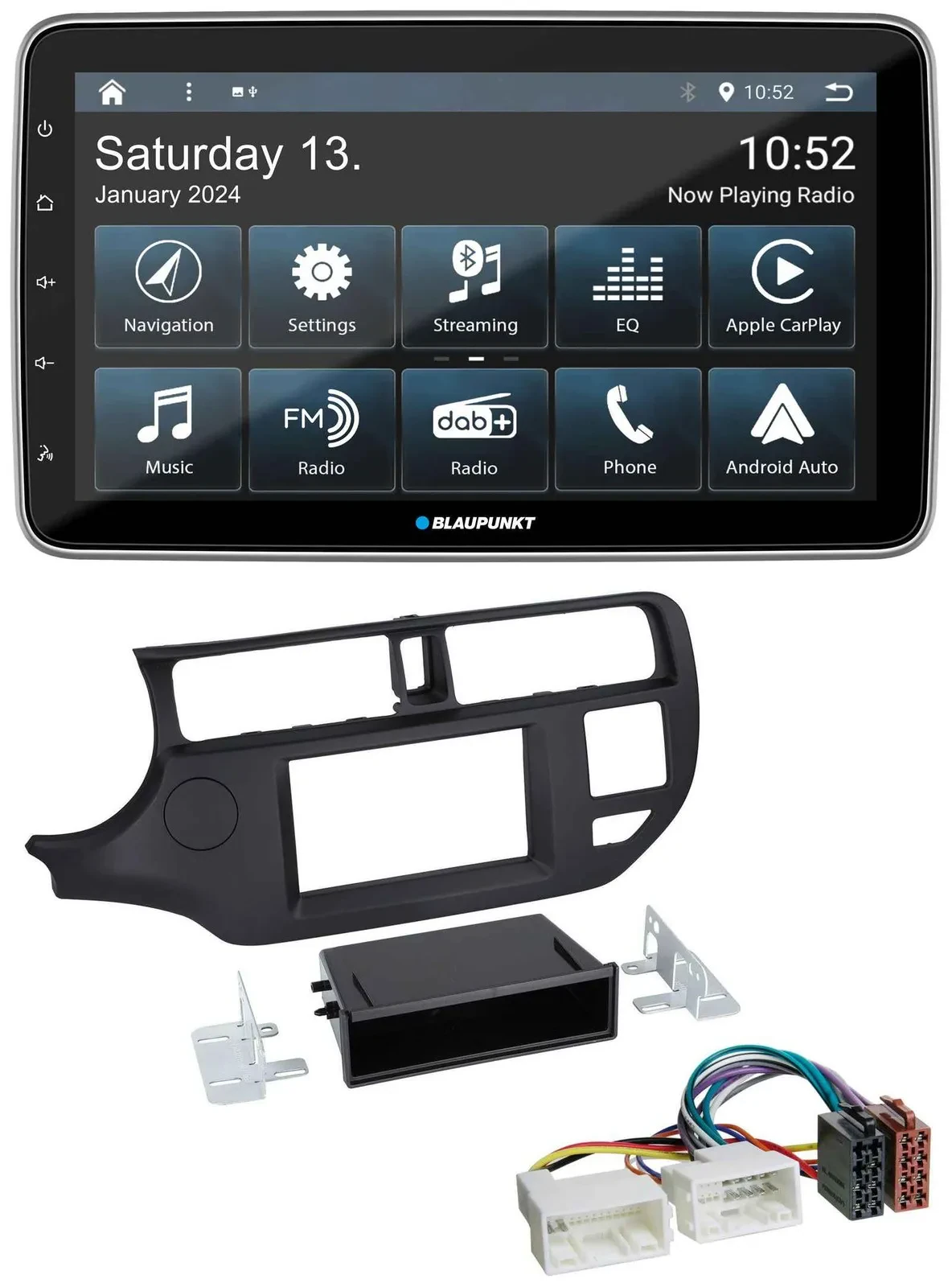 Blaupunkt USB DAB SD MP3 Bluetooth Autoradio für Kia Rio (UB 2011-2014) schwarz