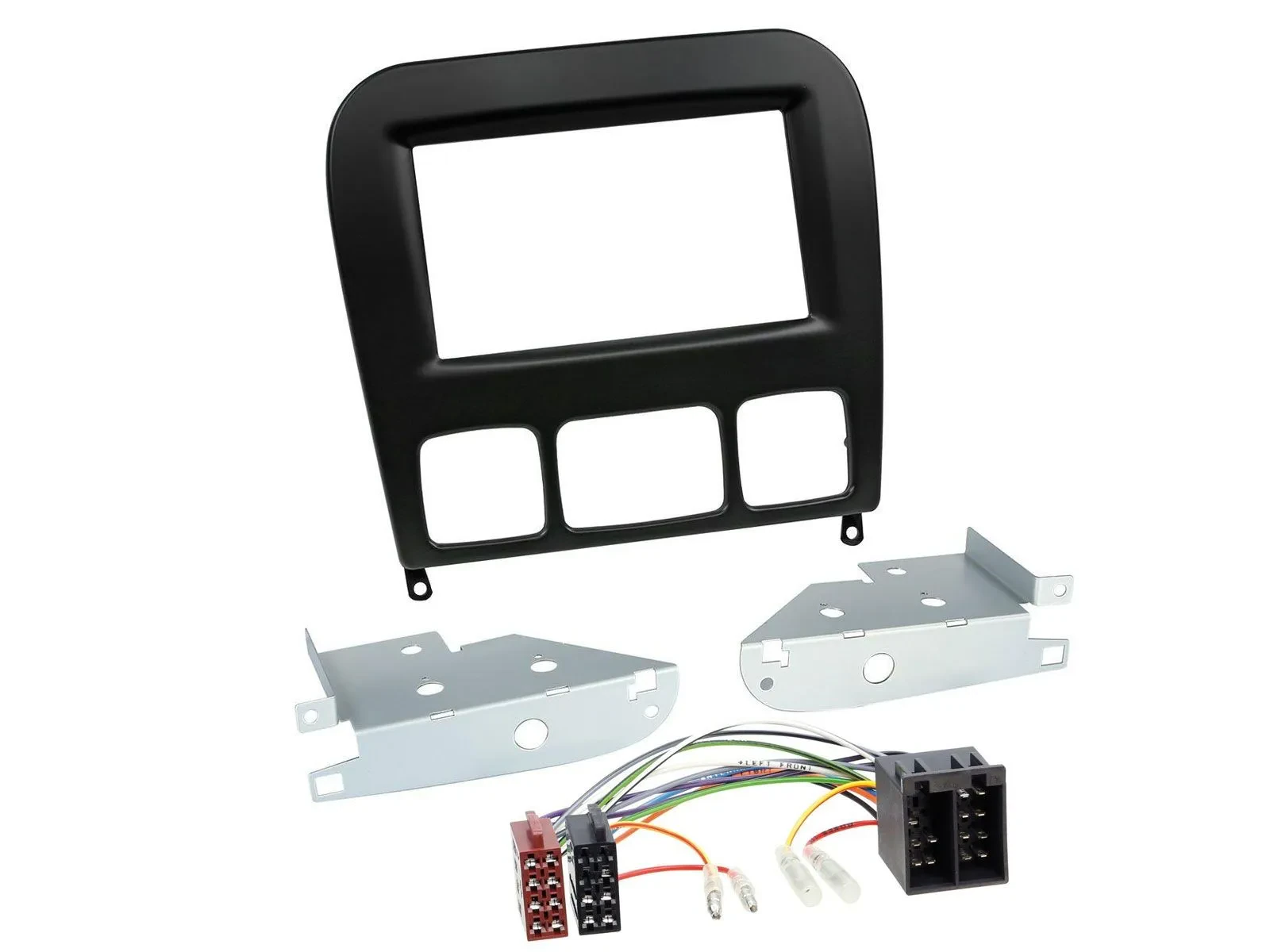 Einbauset Doppel DIN Autoradio für Mercedes S-Klasse 1998-2005 schwarz