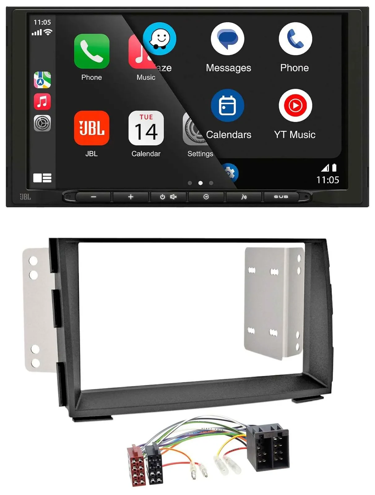 JBL USB 2DIN MP3 Bluetooth AUX Autoradio für Kia Venga (YN, ab 2009)