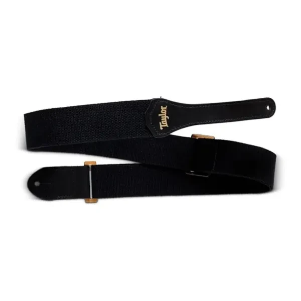 Taylor GS Mini Guitar Strap - Black with Amber Buckle