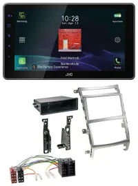 JVC DAB MP3 Bluetooth USB Autoradio für Hyundai ix55 (2009-2012) silber