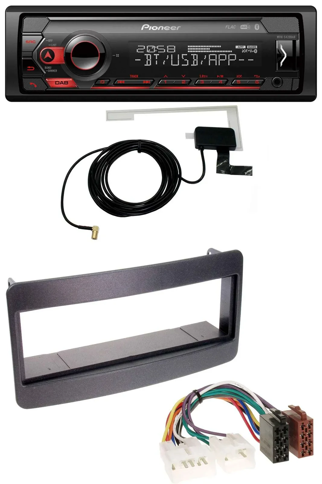Pioneer DAB USB MP3 Bluetooth Autoradio für Toyota Celica, MR2 - schwarz