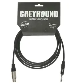 Klotz GRG1FP03.0  GREYHOUND микрофонный кабель XLR(F)/ cтерео джек, 3 м, черный, разъемы Klotz