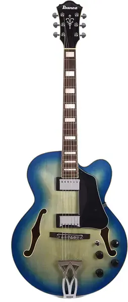 Электрогитара полуакустическая Ibanez Artcore AF75 Hollowbody Jet Blue Burst