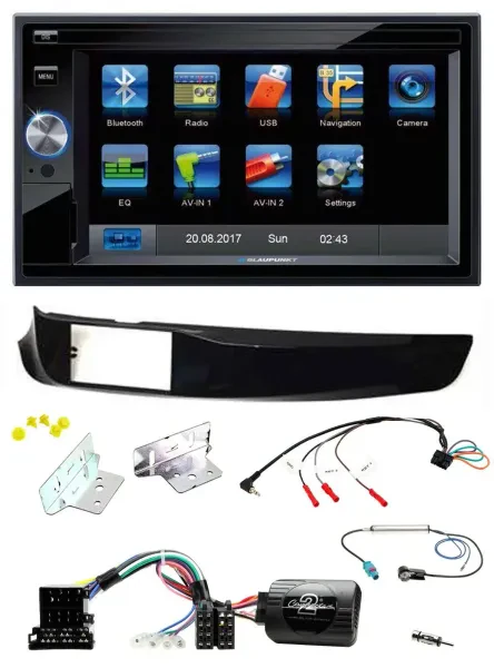 Blaupunkt 2DIN Bluetooth TMC USB Lenkrad SD Navigation für Alfa Giulietta 940 10