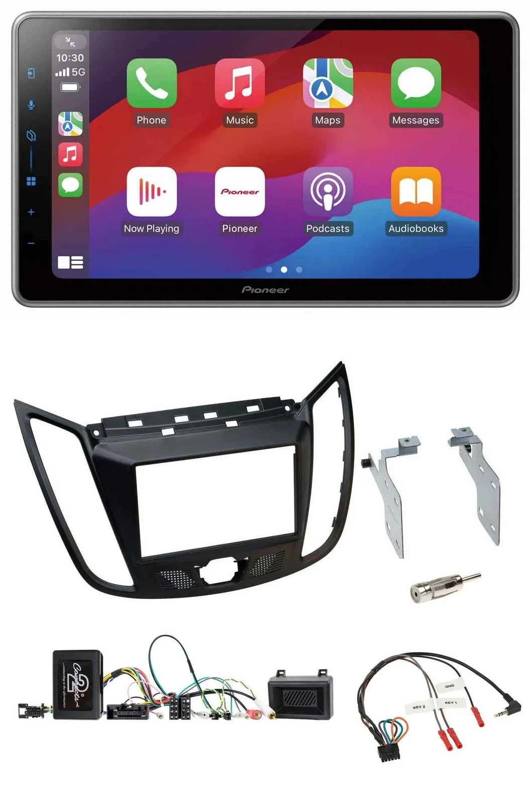 Pioneer Lenkrad USB DAB Bluetooth 2DIN Autoradio für Ford Kuga DM2 ab 2013