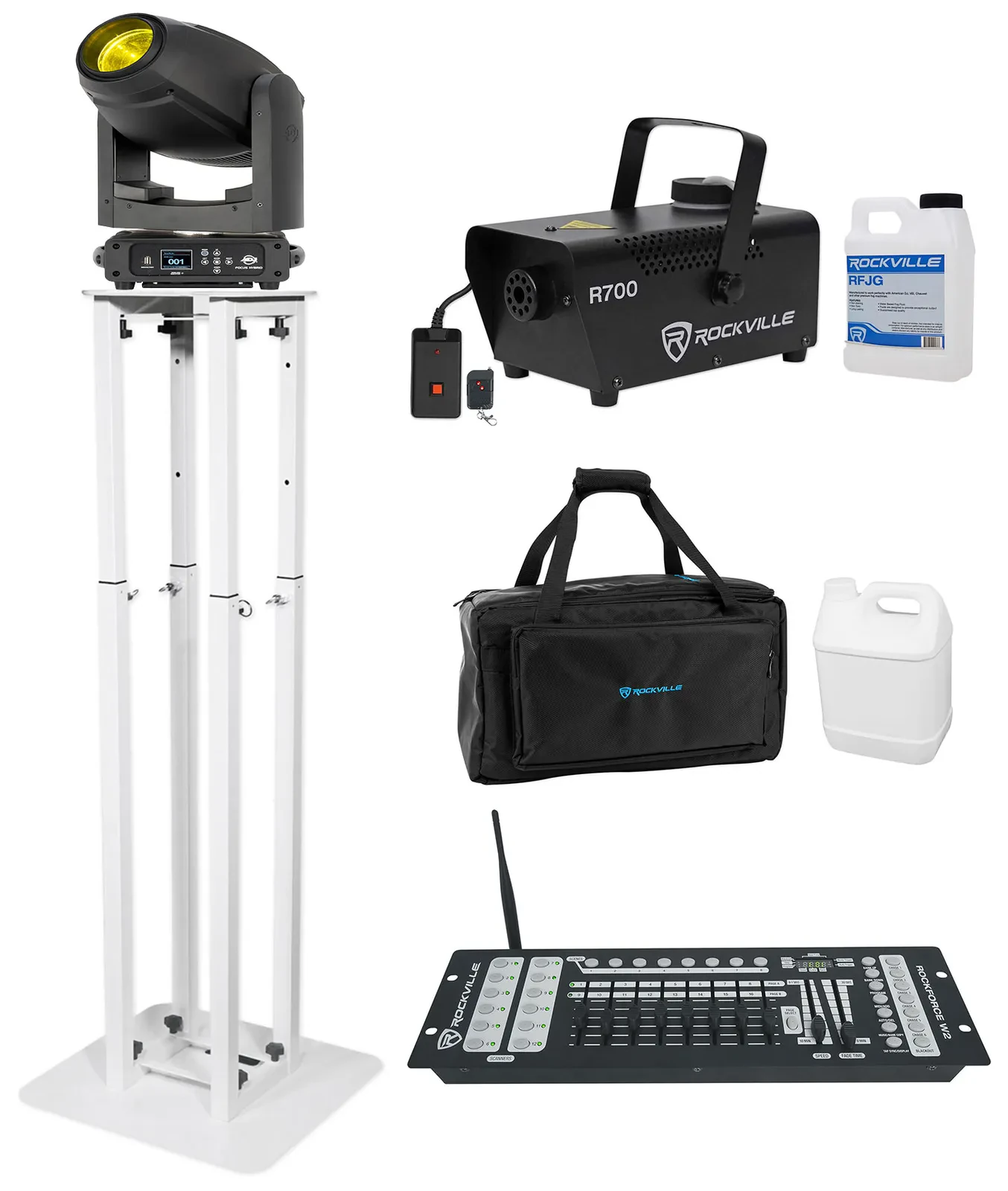 Комплект светового оборудования American DJ FOCUS HYBRID+ROCKFORCE W2+RTP32W+R700-1