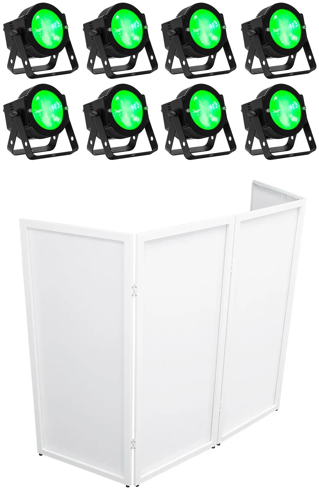 Прибор смены цвета American DJ Dotz Par RGBL COB DMX с фасадом (8 штук)