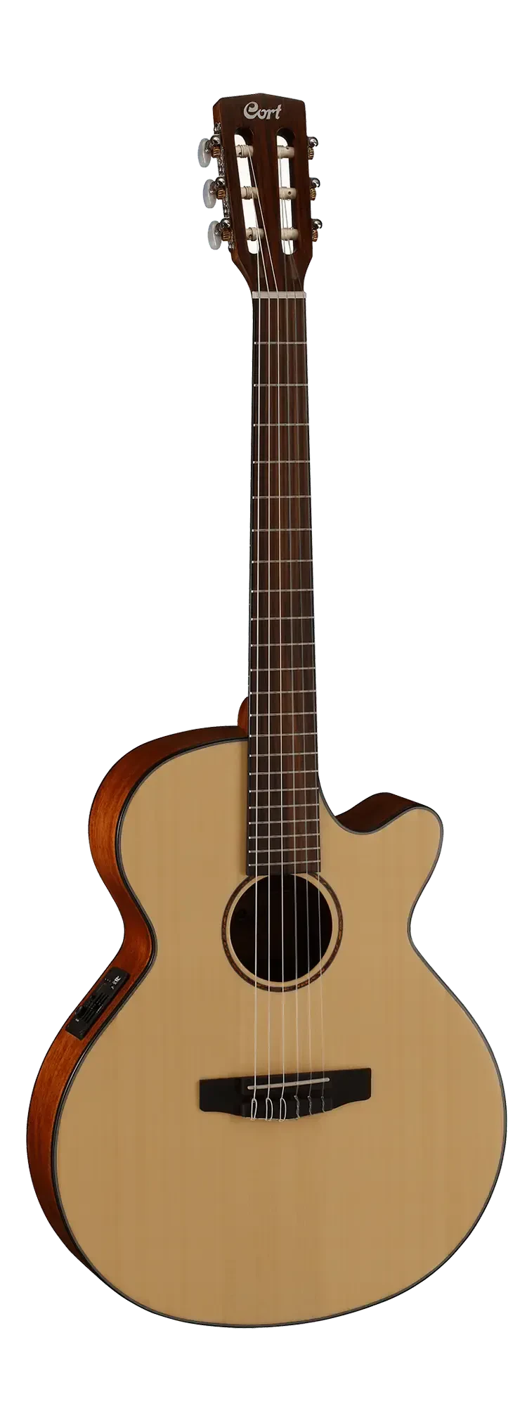 Классическая гитара с подключением Cort CEC3 Natural Satin с узким грифом