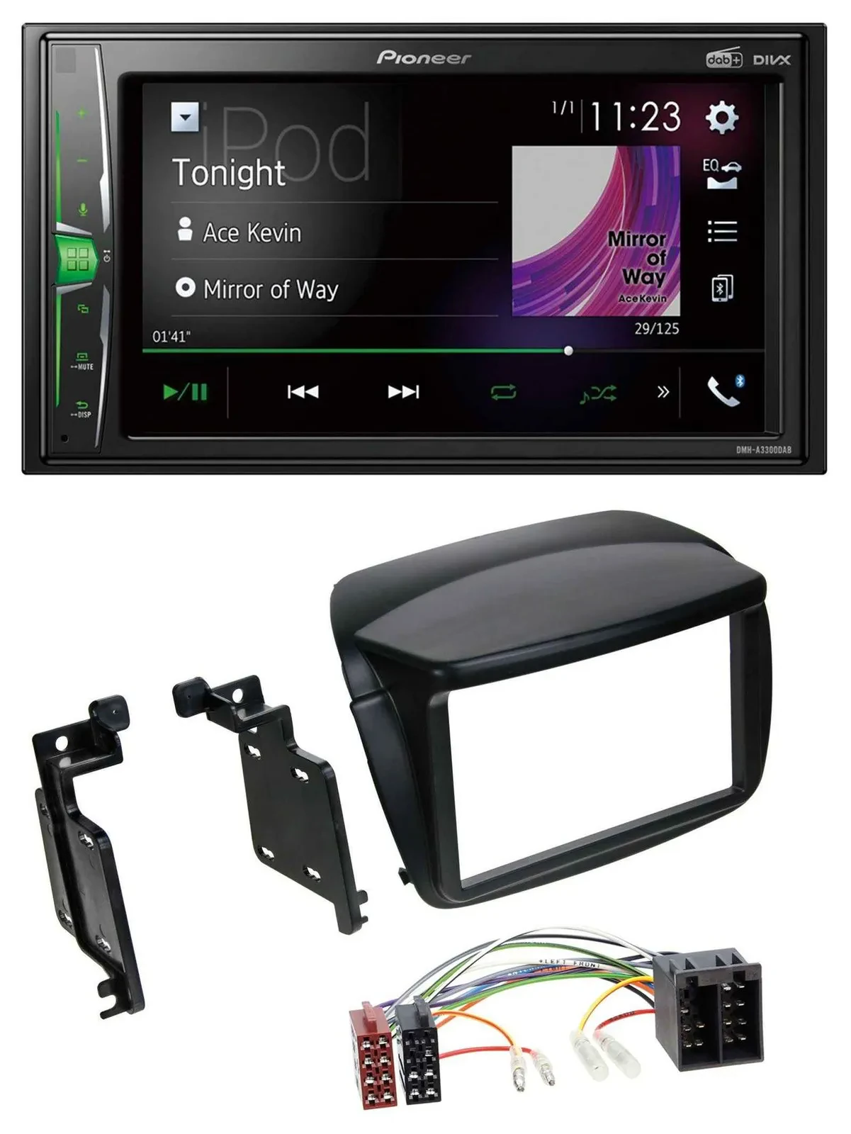 Автомагнитола Pioneer 2 DIN MP3 DAB USB Bluetooth для Fiat Doblo (с 2010), Opel Combo
