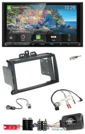 Автомагнитола для Hyundai i20 (2009–2012) Kenwood 2DIN, Bluetooth, USB, TMC, DAB, черный